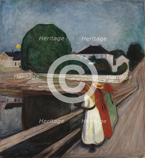 The Girls on the Bridge. Artist: Munch, Edvard (1863-1944)
