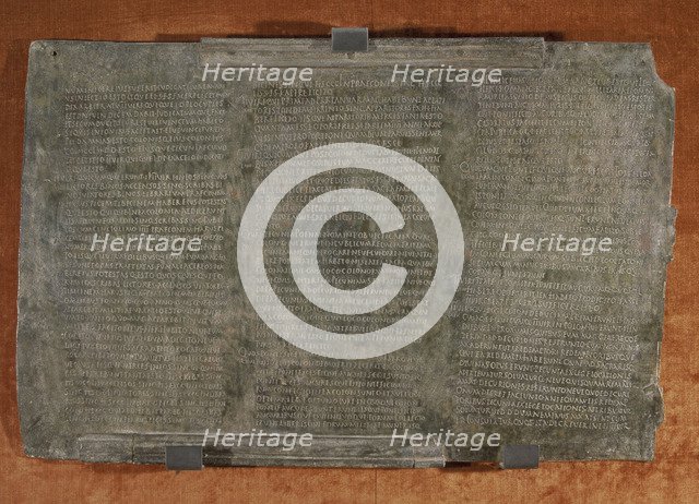 Osuna Bronzes, Lex Ursonensis (Urso Law). Set of 5 bronze tablets with Roman laws, from Osuna (Se…