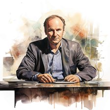 AI IMAGE - Portrait of Tim Berners-Lee, 2010s, (2023).  Creator: Heritage Images.