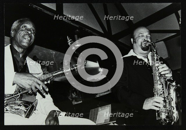 Sonny Stitt and Red Holloway playing at The Bell, Codicote, Hertfordshire, 24 November 1980. Artist: Denis Williams