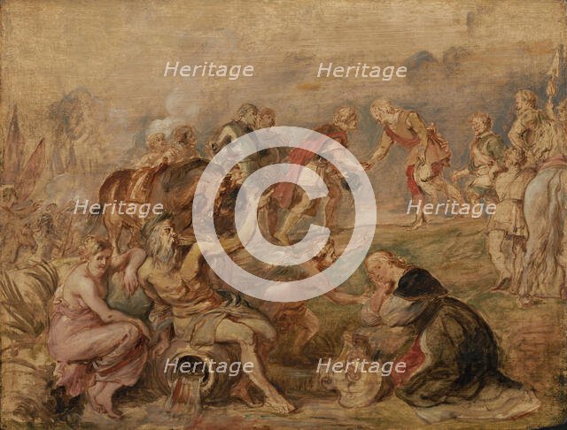 Meeting of King Ferdinand of Hungary and the Cardinal-Infante Ferdinand of Spain at Nördlingen, 1635 Creator: Peter Paul Rubens.