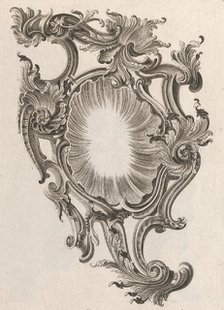 Design for a Cartouche, Plate 4 from 'Allerneueste Façon einiger Schild ode..., Printed ca. 1750-56. Creator: Andreas Hofer.