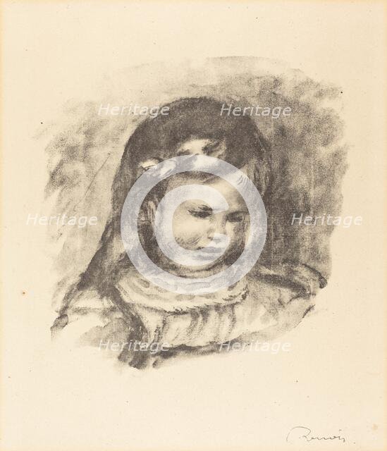 Claude Renoir, with Lowered Head, 1900s. Creator: Pierre-Auguste Renoir.