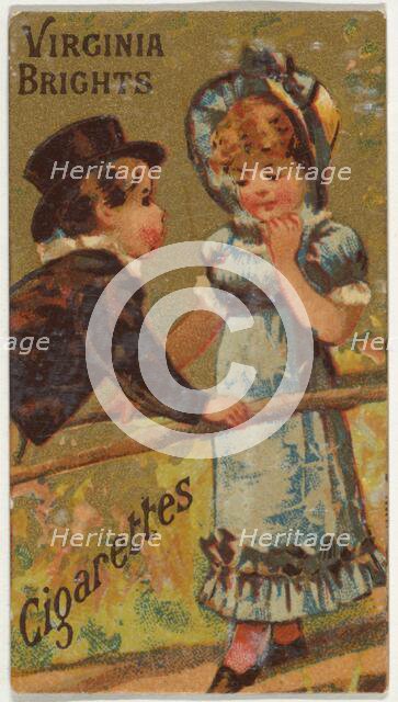 From the Girls and Children series (N64) promoting Virginia Brights Cigarettes for Allen &..., 1886. Creator: Allen & Ginter.
