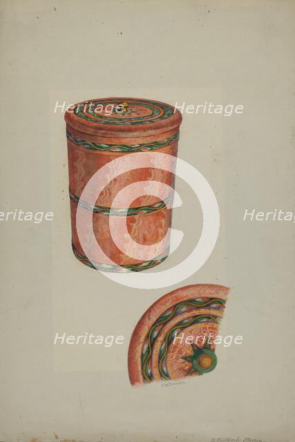 Pa. German Sugar Tub, 1935/1942. Creator: Ethelbert Brown.