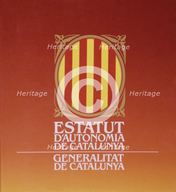 Cover of  the Statute of Catalonia, 1977.