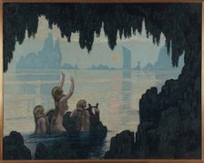 Sea nymphs singing, c.1912.  Creator: Jean Francis Auburtin.