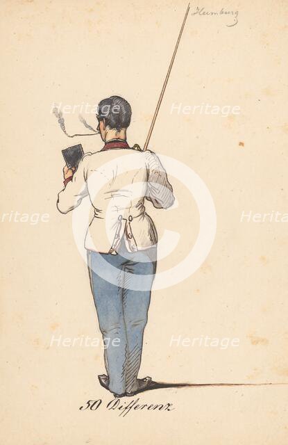 Standing soldier, 1850-1860. Creator: Friedrich Carl von Scheidlin.