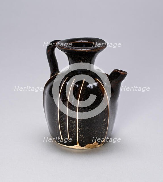 Handled Ewer with Vertical Ribs, Northern Song dynasty or Jin dynasty, 12th/13th century. Creator: Unknown.