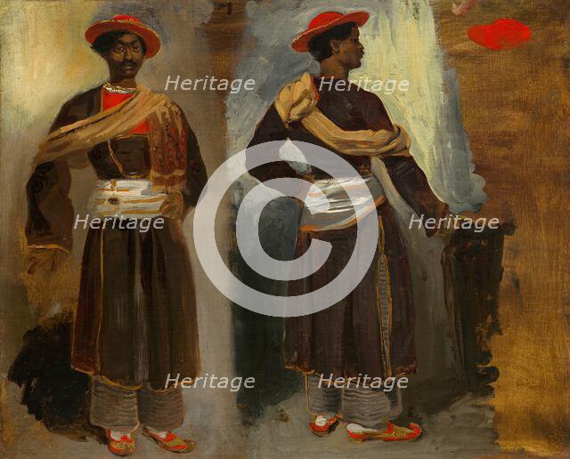 Two Studies of a Standing Indian from Calcutta, c. 1823/1824. Creator: Eugene Delacroix.