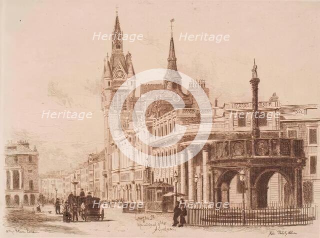Castle Street and Municipal Buildings, Aberdeen, c1900. Creator: Unknown.