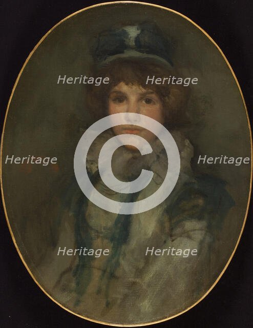 Blue and Coral: The Little Blue Bonnet, 1898. Creator: James Abbott McNeill Whistler.