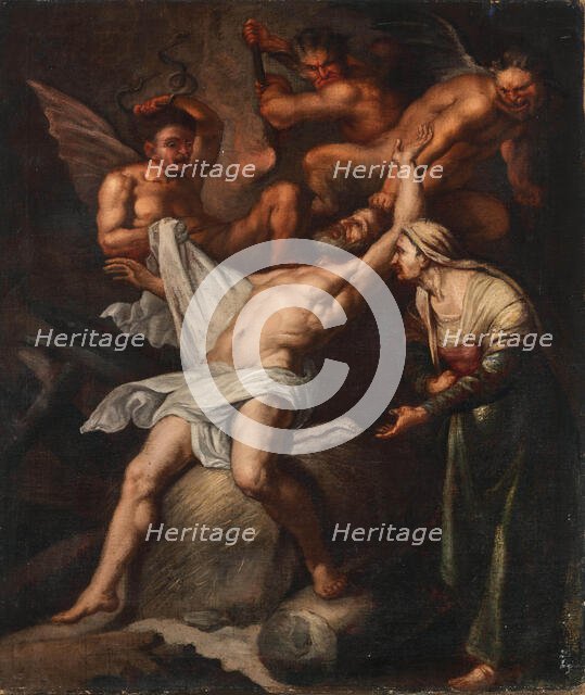 The Mocking of Job, 17th century. Creator: Anonymous.