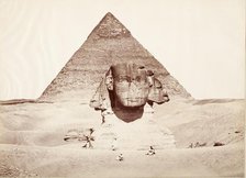 Untitled (Sphinx and Pyramid), c.1860. Creator: Felice Beato.