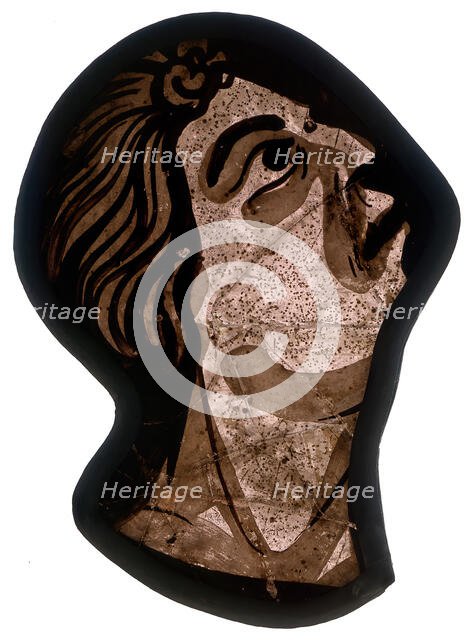 Glass Fragment, French, 1200-1215. Creator: Unknown.