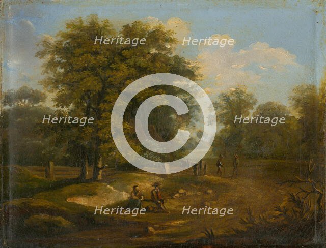 Landscape with figures, 1860-1870. Creator: Karol Marko.