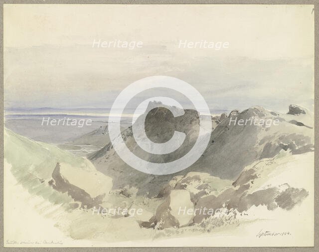 The Devil's Wall near Blankenburg in the Harz Mountains, 1844. Creator: Carl Theodor Reiffenstein.