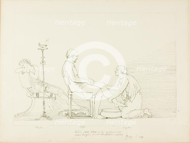 Ulysses, Penelope and Euryclea, n.d. Creator: John Flaxman.