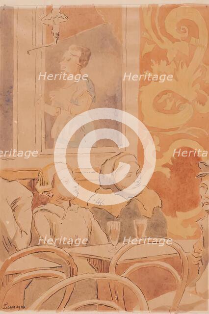 Bruges - Café Chantant, 1920. Creator: Thérèse Lessore.