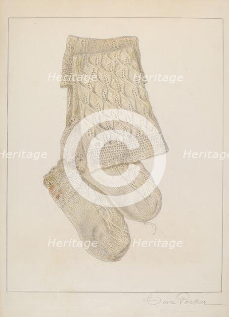 Child's Stocking, c. 1938. Creator: Cora Parker.
