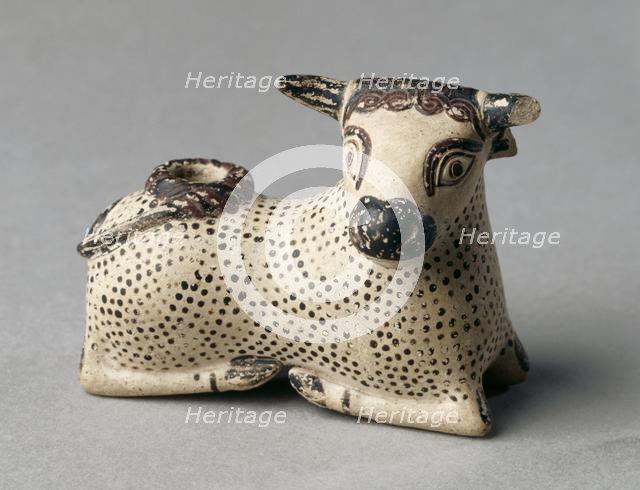 Oil Flask in the Shape of a Bull, 600-575 BC. Creator: Unknown.