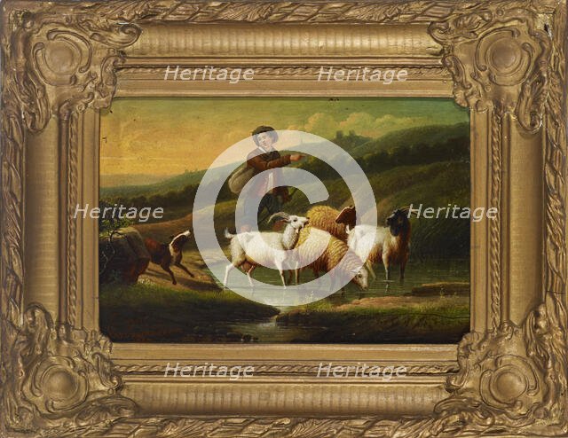 Shepherd, 1855. Creator: Eugène Verboeckhoven.