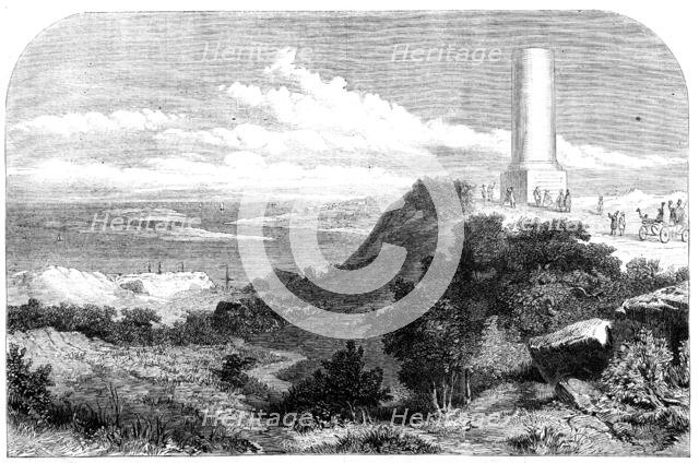 Monument recently erected at Dives, Normandy, in memory of the departure of William of..., 1861. Creator: Unknown.