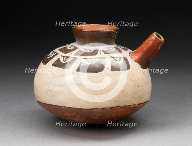 Spouted Jar with Repeated Abstract Motif, 180 B.C./A.D. 500. Creator: Unknown.