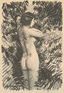 Nude [recto], 1918. Creator: Frederick Childe Hassam.