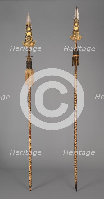 Three Partisans Carried by the Bodyguard of Louis XIV, French, Paris, ca. 1658-1715. Creators: Jean Berain, Bonaventure Ravoisie.