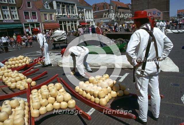 Cheese market in Holland.