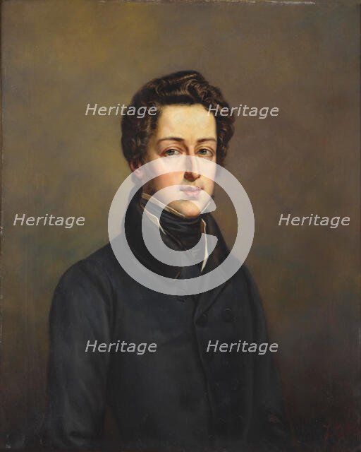 Portrait of Frédéric Chopin (1810-1849) at the age of 23, c1833. Creator: Anonymous.