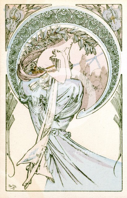 'Poetry', 1900. Artist: Alphonse Mucha