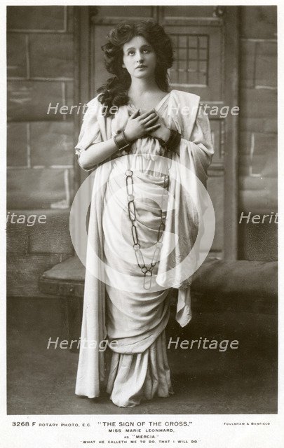 Marie Leonhard, actress, c1900s(?).Artist: Foulsham and Banfield