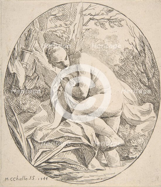 Diana at the Bath, 1744. Creator: Charles Michel-Ange Challe.