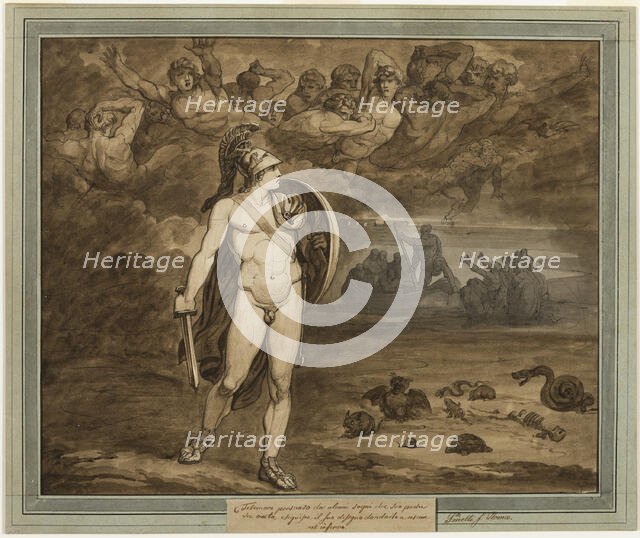 Telemachus, Believing that His Father, Ulysses, Is Dead, Searches for Him in the..., 1808. Creator: Bartolomeo Pinelli.