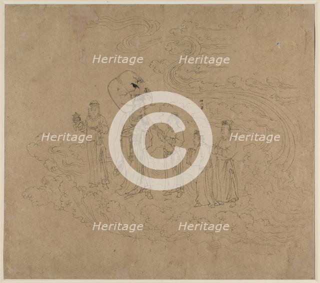 Album of Daoist and Buddhist Themes: Procession of Daoist Deities: Leaf 10 , 1200s. Creator: Unknown.