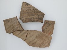 Ostrakon with a Letter to Epiphanius from His Mother, Coptic, 600. Creator: Unknown.