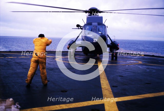 Helicopter, Falklands War, 1982. Creator: Luis Rosendo.