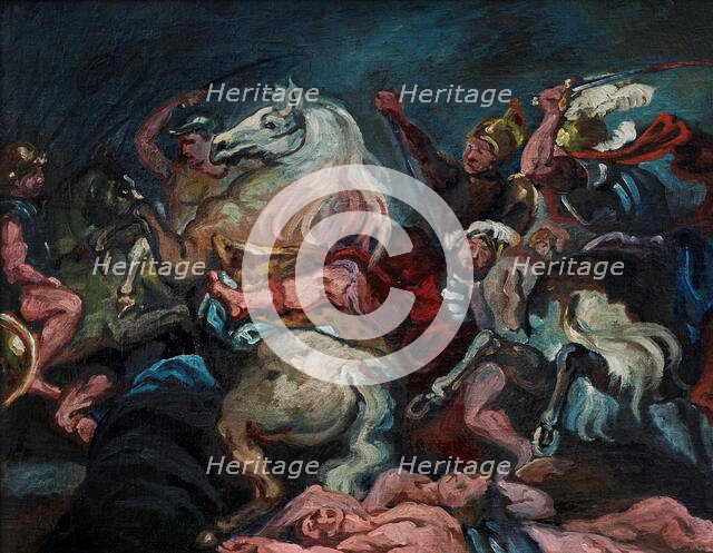 Copy after Rubens: The death of Decius Mus (Prado, Madrid), c1920. Creator: Vilhelm Lundstrom.