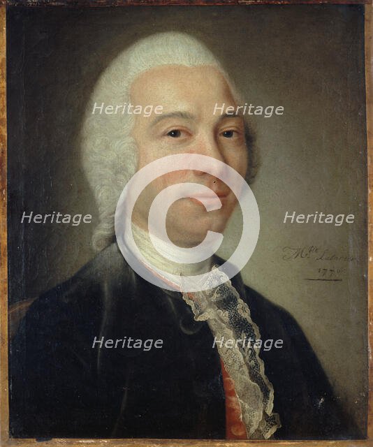 Portrait of man, formerly identified as Alembert, 1770. Creator: Catherine Lusurier.