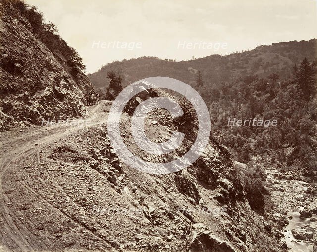 Sulphur Creek and Flume-road to Geysers, 1868-70, printed ca. 1876. Creator: Carleton Emmons Watkins.