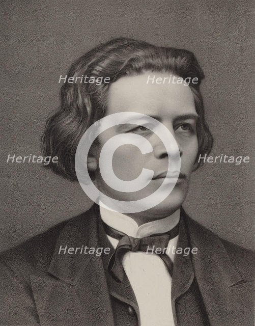 Portrait of the composer Anton Rubinstein (1829-1894), 1840. Creator: Engelbach, Georg (1817-1894).