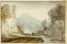 Figure of River below Cliff, n.d. Creator: Jean Baptiste Claude Chatelain.
