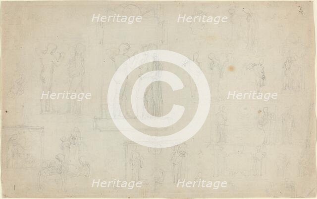 Sheet of Sketches [recto and verso]. Creator: John Flaxman.