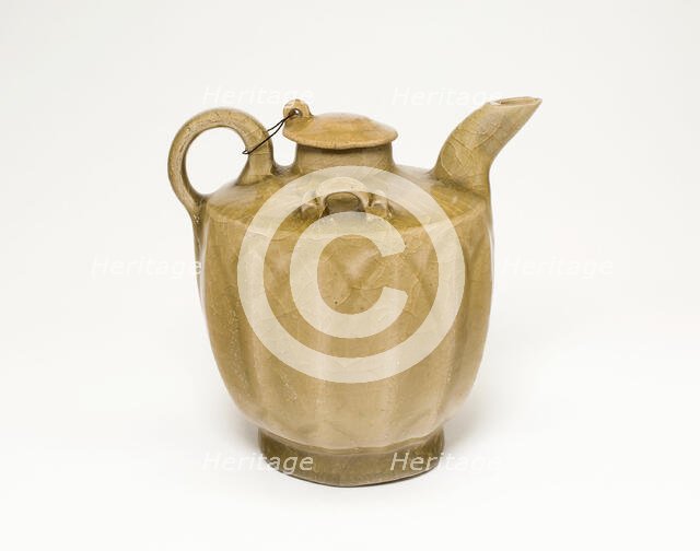 Covered Ewer with Upright Lotus Petals, Song dynasty (960-1279). Creator: Unknown.