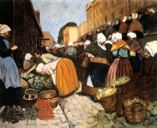 'Market in Brest', 1899. Artist: Fernand Piet