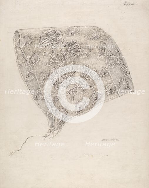 Infant's Cap, c. 1939. Creator: Grace Halpin.