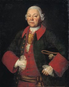 Portrait of Count Ivan Terentyevich Meshchersky, 1756. Artist: Kolokolnikov, Mina Lukich (1707-1775)