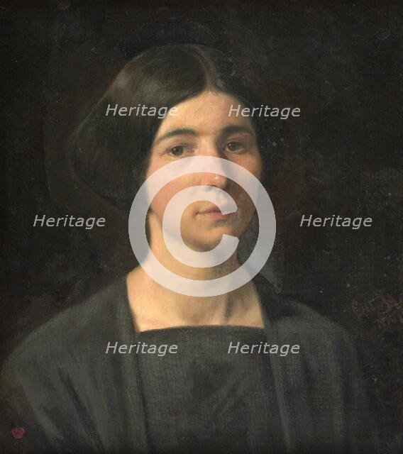 Lady's portrait; Ms. Aagaard, 1907. Creator: Otto Haslund.